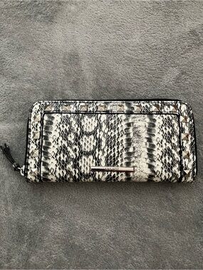 Nine West Snake Print Zip Around Wallet